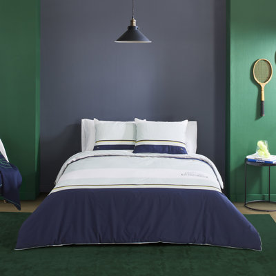 Valleyfield Blue/White Cotton Comforter Set