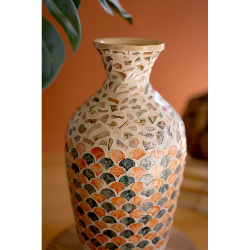  Ensemble de 2 vases décoratifs en bambou Spun