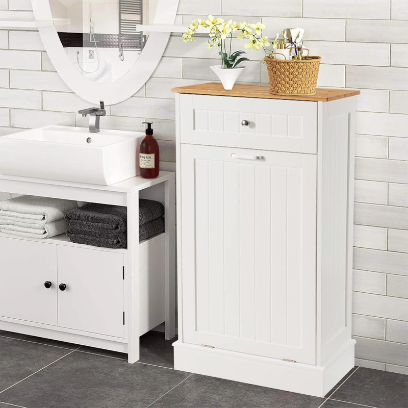 Poubelle 10 gallons, Blanc