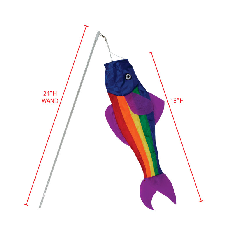 Truite arc-en-ciel 18 po sur baguette
