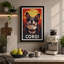 Corgi Bold Portrait Retro - Wrapped Canvas-154113376-154113390