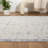 Performance Ornate Traditional Vintage Blue/Gray/Ivory Waterproof Rug-2068495007