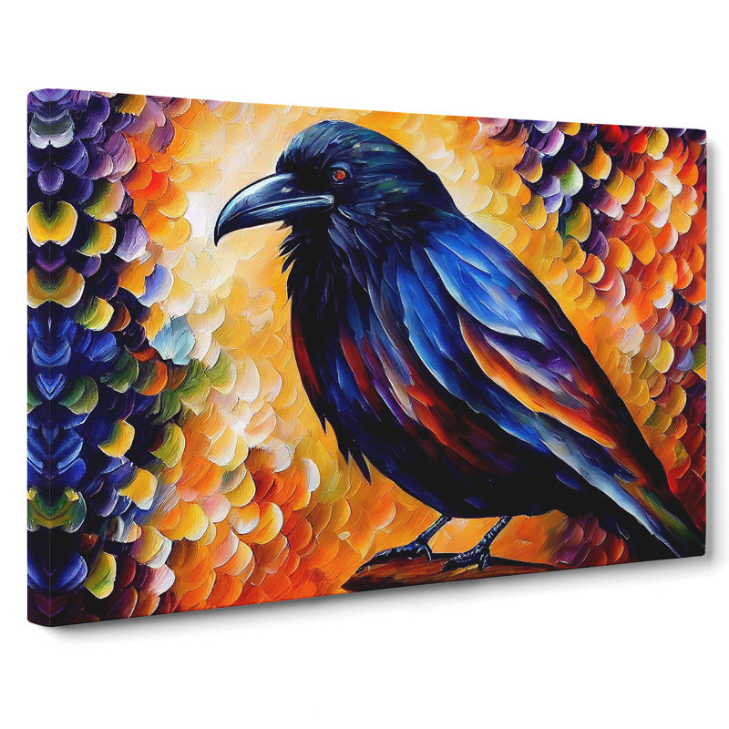 Raven Bird Vol.5 Abstract - Wrapped Canvas, 35cm H x 50cm W x 3cm D