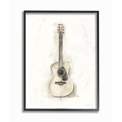 " Acoustic Guitar " Mixed Media Print