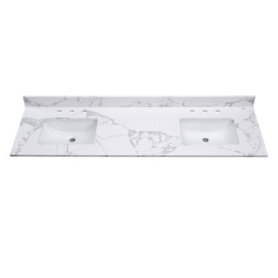 73'' Double Bathroom Vanity Top with Sink