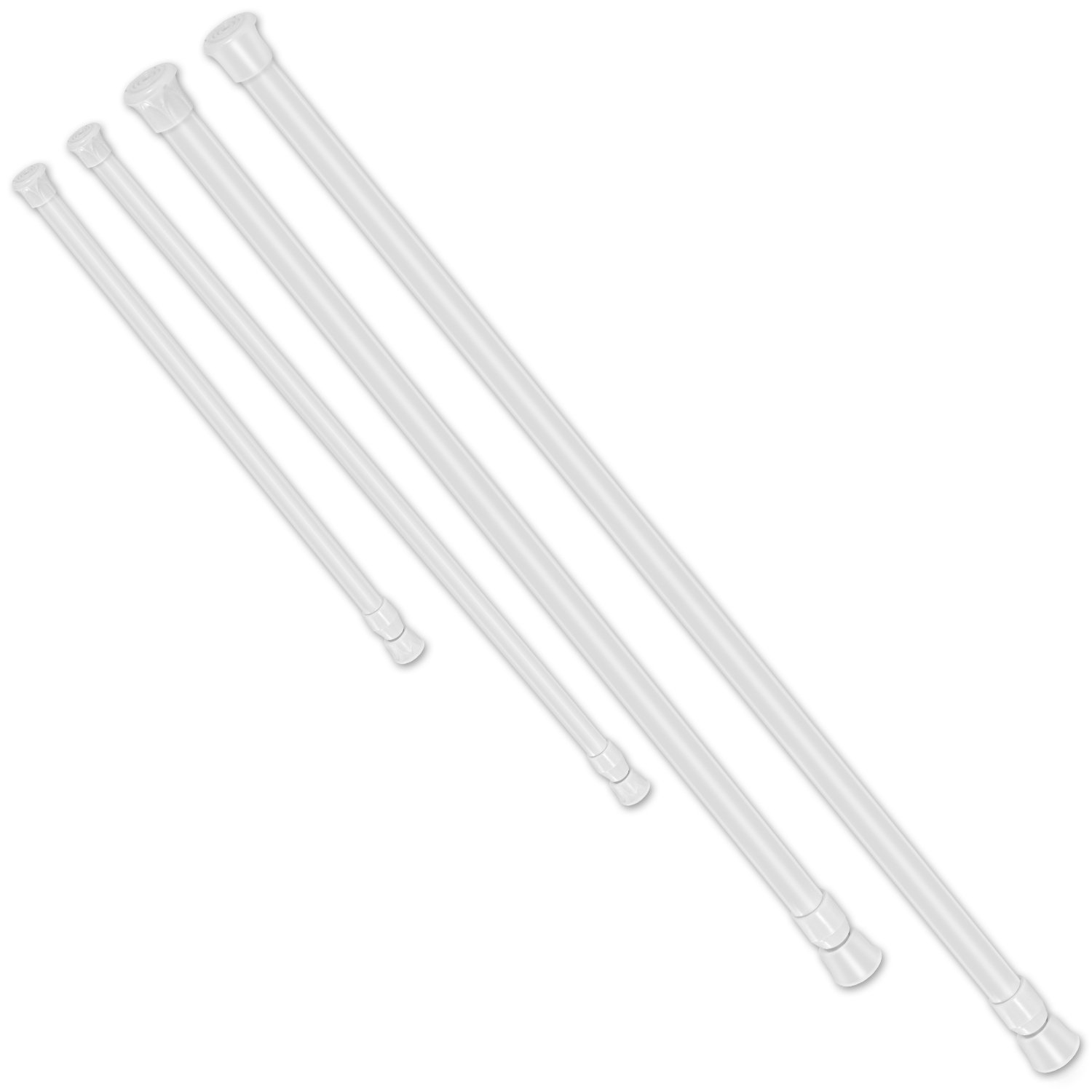 Spring-Loaded Tension Curtain Rod - Adjustable, No Drilling, Heavy-Duty Steel