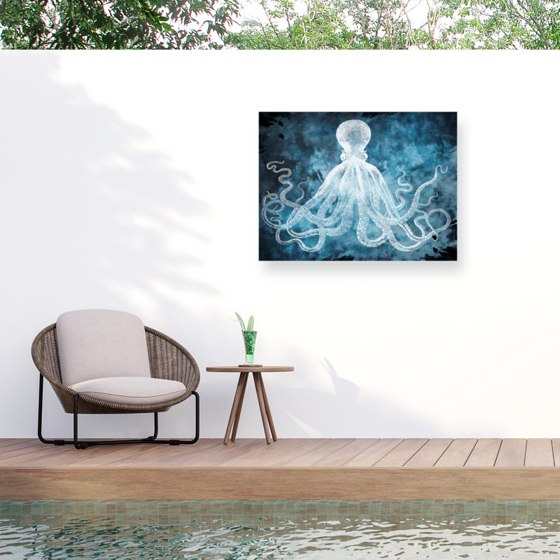 Toile pour l'extérieur Marcus Jules Underwater Octopus, H 14 po x l 19 po