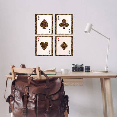 Ensemble de 4 plaques murales Leopard