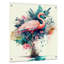 Art floral mignon flamants roses III - flamant rose, art mural-1935196368
