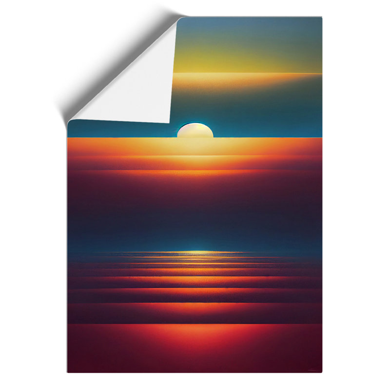 XV1022-5048X Vivid Abstract Sunset - Print, 42cm H x 29.7cm W, No Matte, Paper