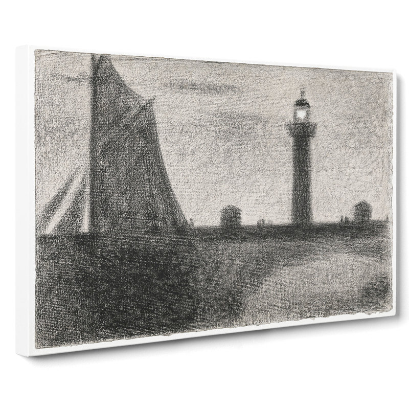 Lighthouse At Honfleur by Georges Seurat - Wrapped Canvas Print, 50cm H x 76cm W x 3cm D