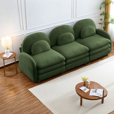 Canapés Cloud Comfort, conception incurvée moderne à 3 places pour la maison Teddy