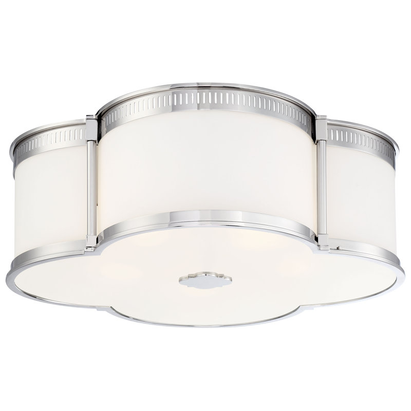 Surbit Glass LED Flush Mount, Polished Nickel