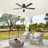 52'' Flush Mount Ceiling Fan with Light and Remote, Low Profile 5-Blade Fan, Dimmable 3CCT LED with RGB Ambient Light, Quiet Reversible DC Motor, 6 Speeds-863791090