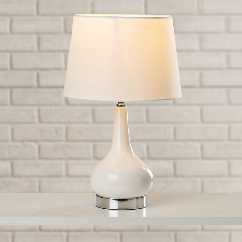 Hitchcock Ceramic Table Lamp, 46cm H x 28cm W x 28cm D, Halogen
