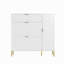 Armoire à chaussures avec tiroirs et tablettes rabattables (blanc)-892268737