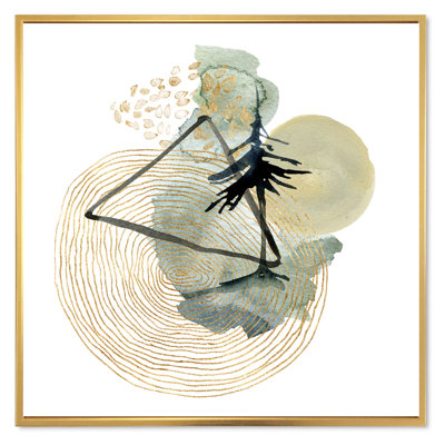 Paysage abstrait de montagnes lune et arbre - Décoration murale abstraite en toile