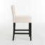 Tabouret de comptoir 2 pièces Kd, tissu beige, bois, P 18,04 po x l 21,83 po, H 36,8 po, paire de tabourets, base en bois massif, base en bois massif, 18,04 po, profondeur 21,83 po, largeur 37,73 po, finition contemporaine