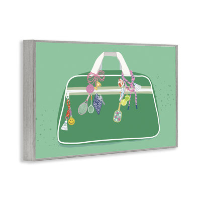 Sporty Embellished Handbag Framed Giclee Art, design by Nancy McKenzie