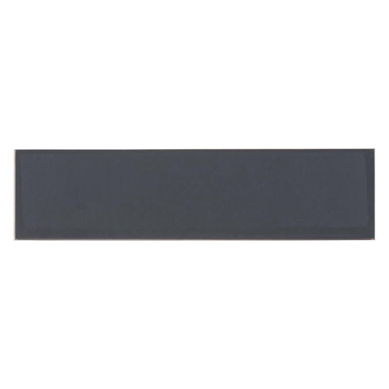 Vega 3" x 12" Beveled Glass Metal Look Subway Tile, Karat   