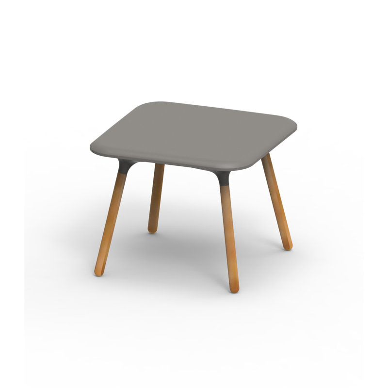 Table d'appoint en plastique Pal, Taupe, Brun