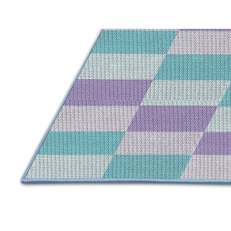 Tapis bleu / mauve Antranette, Rectangle 8 pi x 10 pi
