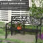Banc de jardin, causeuse avec vignes de bienvenue décoratives en fonte