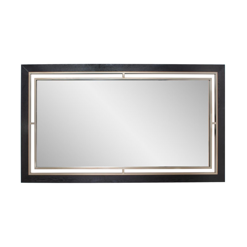 Bertoia Oversized Mirror in a Wooden and Metal Frame