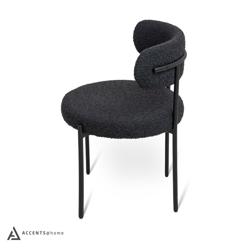 Chaise d'appoint Boucle Fusion, Noir
