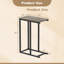 Table de bout moderne en C avec table de bout et repose-pieds réglables-903307723