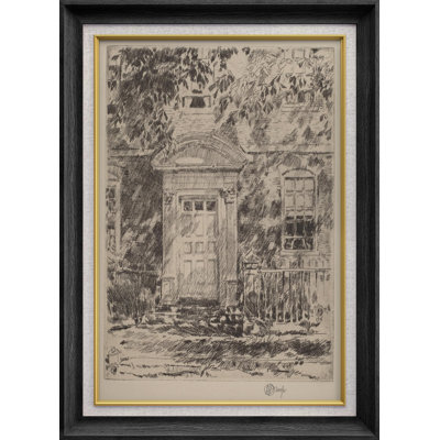Rustic Sketch " Sketch Church French Country Landscape "