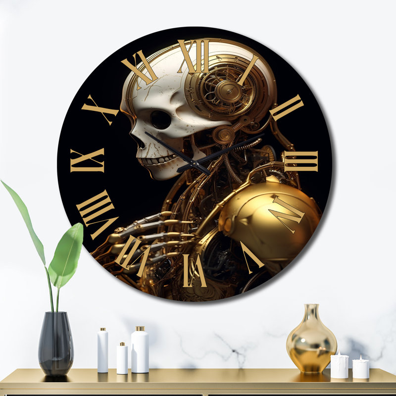 Golden Golden Robot - Horloge murale Folk, Très grand