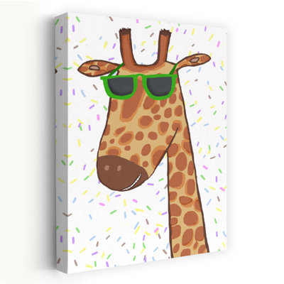 Cool Giraffe With Sprinkles Contemporary Wall Art Print
