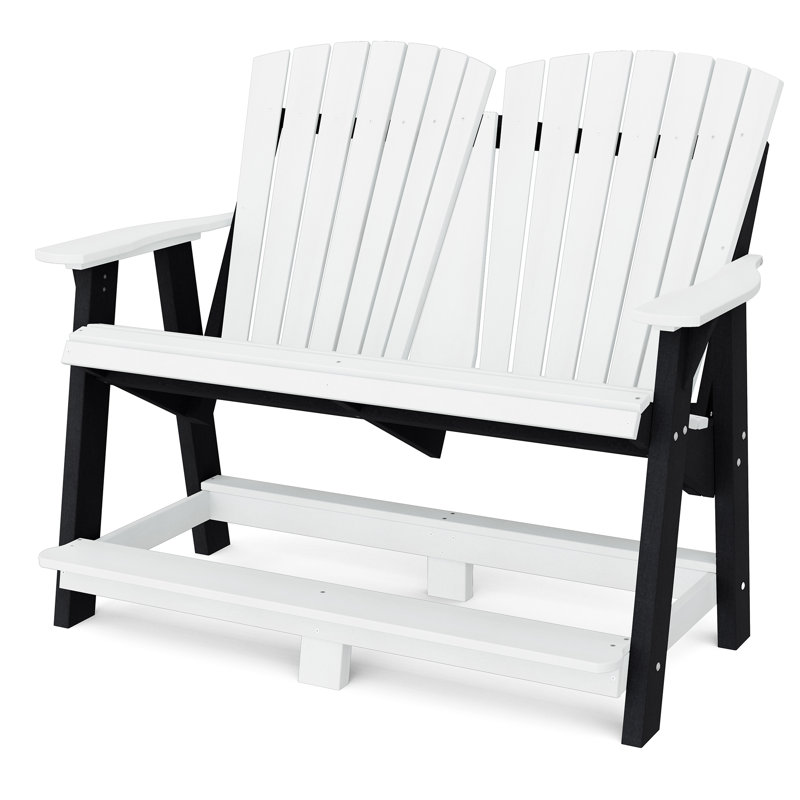 Heritage Double High Adirondack, White/Black