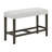 Wyncote Wood Upholstered Counter Bench, Stone Gray