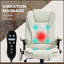 Fauteuil de massage vibrant à 6 points avec chaleur, dossier haut en microfibre pour un confort et un soutien ultimes-366676049-366676051