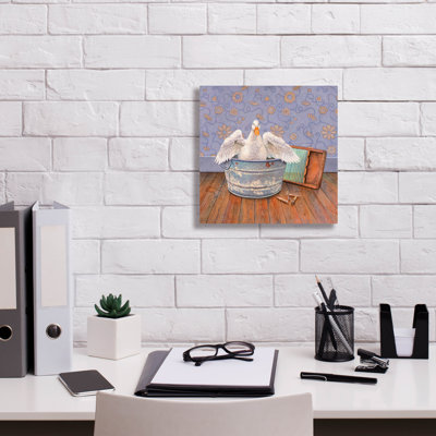 Epic Graffiti 'Rubadub Duck'  by Marvindale Canvas Wall Art, 12" x 12"