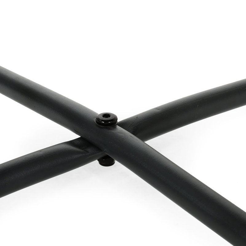 Table de bout grise de 18,93 po avec base en acier et conception en fer de style moderne