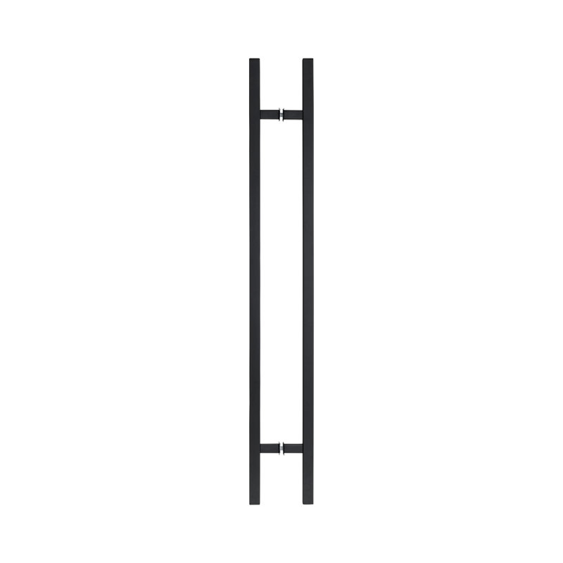Poignée de porte carrée de type H Articles de maison parfaits pour les entrées élégantes, Noir, H 1 po x l 7 po x P 48 po