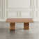 Firdows Modern Rustic 55" Solid Wood Double Pedestal Coffee Table With Butterfly Joint Inlay