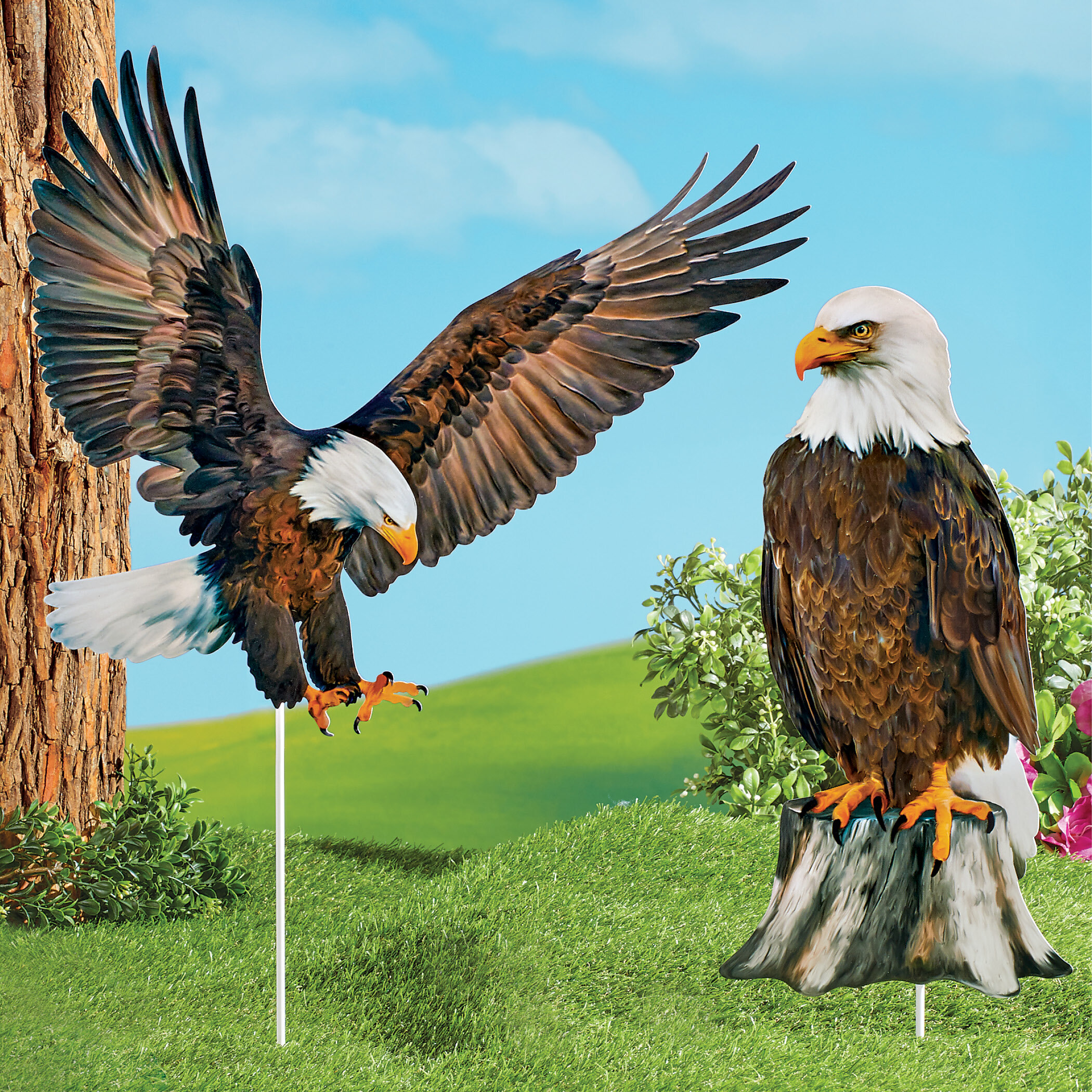 Millwood Pines 2 Piece Bald Eagle Garden Stake & Reviews | Wayfair