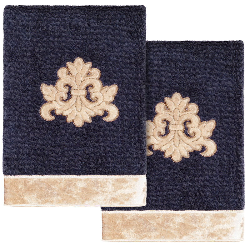  100% Turkish Cotton Hand Towel, Marine