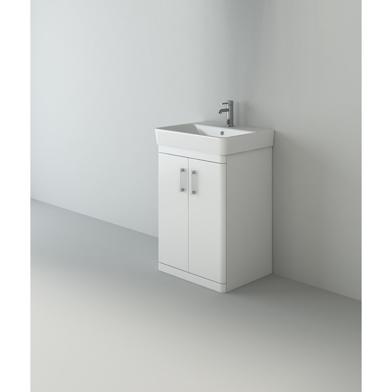 Solar 600mm Single Bathroom Vanity with Integrated Ceramic Basin