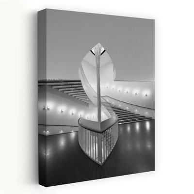 Marquise Contemporary Architecture City Wall Art 1 Piece Wrapped Canvas Wall Art