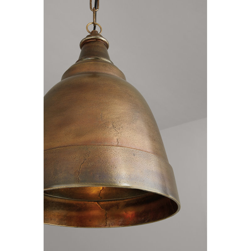 Luminaire suspendu en forme de cloche à 1 lumière Dresden, Laiton oxydé