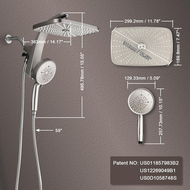 High Pressure Rain Shower Head, Starlight