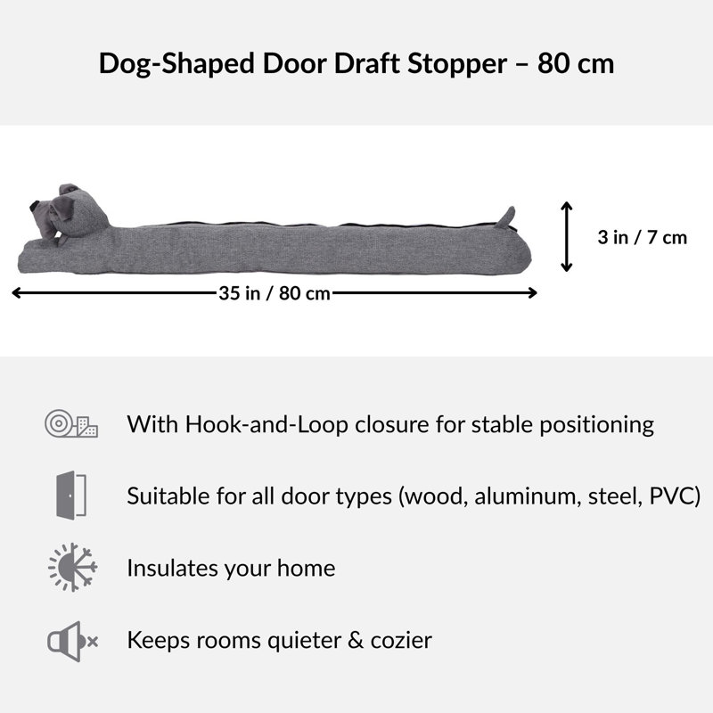 Bouchon de traction en forme de chien 35 po, Gris