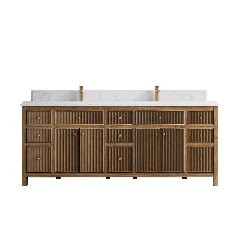 Ensemble de meuble-lavabo double 84 po Sonoma, Empira blanc