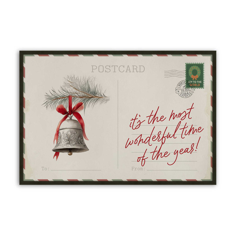 «Bells of Christmas Cheer», reproduction d'art, 11 po x 14 po, Noir satiné