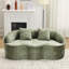 Crème - siège incurvé teinté crème, 2 accoudoirs ronds, sans assemblage, rembourrage en éponge haute densité, confortable pour la chambre à coucher et le bureau, fonctionnalité moderne avec des accents, coussins de compression, facile à-462378302